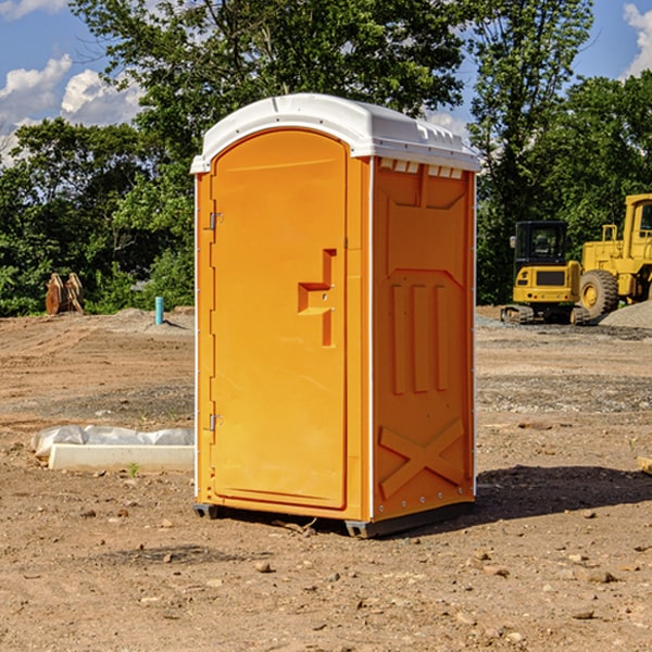 how often are the porta potties cleaned and serviced during a rental period in New Point